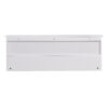 White Entryway Wall Mounted Coat Rack with 4 Dual Hooks Living Room Wooden Storage Shelf