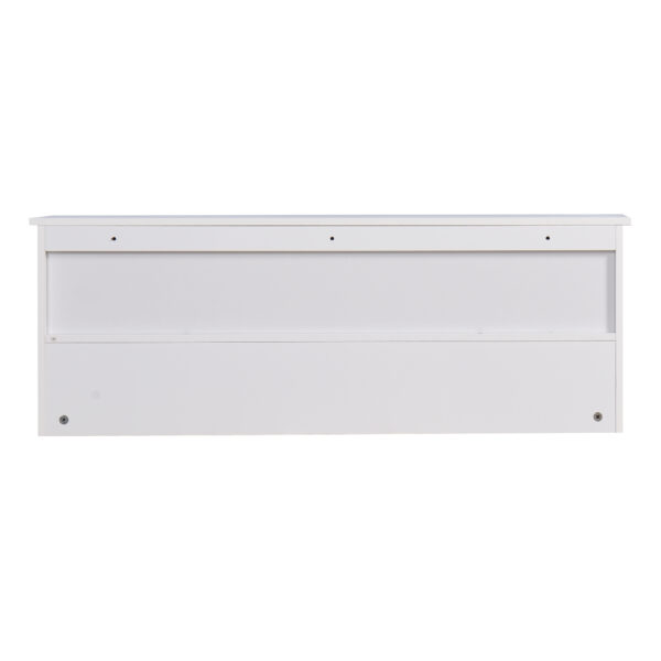 175ecd9e573546da8b1bdb2a260a5954_20220128_4e775cdecb769b38a8c3408918942de3 White Entryway Wall Mounted Coat Rack with 4 Dual Hooks Living Room Wooden Storage Shelf