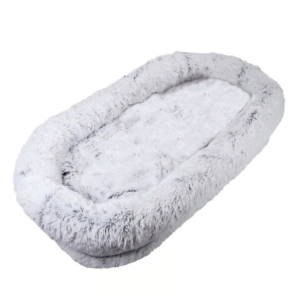 18422c7a67504e2c82b91171ef0b6280_330ef272300793d899d0446e5bed7913 Human Dog Bed, Washable Faux Fur Dog Bed for People Doze Off, Napping Orthopedic Dog Bed,71''x45''x14'' Size Fits You and Pets (Grey)