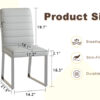 4-Pack - Heavy-duty chairs set: 2.1" thick cushion, iron frame, perfect for home or office. Classic colors, great value