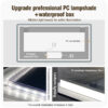 48x32in Frameless bathroom mirror with light, LED backlit mirror, tri-color dimming, anti-fog function, waterproof, smart sensor