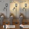 72" Farmhouse Floor Lamps for Living room, Black Floor Lamp with Adjustable Reading Lamp, 2-Light Tall Standing Lamps with 2 Edison Bulbs, Industrial Floor Lamps for Bedroom, Office, 6W, Black