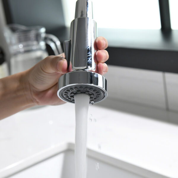 Commercial Black Kitchen Faucet with Pull Down Sprayer, Single Handle Single Lever Kitchen Sink Faucet