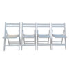 Furniture Slatted Wood Folding Special Event Chair - White, Set of 4, FOLDING CHAIR, FOLDABLE STYLE