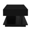 U-Can 41.3''-76.7'' Extendable Coffee Table, Efficient Central Coffee Table with Multiple Storage Compartments, Multifunctional Adjustable Coffee Table with Hidden Storage Space for Living Room