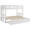 Twin over Pull-out Bunk Bed with Trundle, White(Old SKU:SM000301AAK-1)
