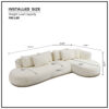 VSF1112 sofa beige chaise right