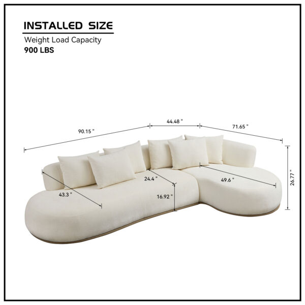 VSF1112 sofa beige chaise right