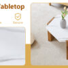 31-inch white marble-textured pentagonal coffee table - wooden triangular base, with a load-bearing capacity of 250 pounds, sturdy and durable, suitable for use in living rooms, cafes,.W1151138529