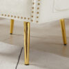 OFF WHITE  velvet armchair with metal  legs