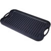 Pre-Seasoned Cast Iron Reversible Rectangular Grill/Griddle, Black,20inch x 10inch
