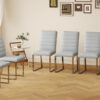 4-Pack - Heavy-duty chairs set: 2.1" thick cushion, iron frame, perfect for home or office. Classic colors, great value