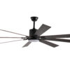 72" Walnut LED Ceiling Fan Light with 8 Wooden Blades, Remote Control, Adjustable Color Temperature for Living Room, Bedroom, or Dining Room (Silent/6-Speed/Reversible/DC Motor)