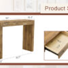 Elegant Natural Wood Grain Bar Table-50 Inches Long, a Practical Choice for Modern Homes.Wood Grain Texture Sticker,Equipped With Two Drawers.Serving As A Bar Table Or A Desk.