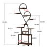 (Heart Shape) Plant Stand Indoor with Grow Lights, Tiered Indoor Plant Shelf, Metal Plant Flower Holder Stand, S-Shaped Plant Rack for Home, Patio,Plant Stand,Plant Stand Indoor