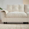 [VIDEO]104*60" Sectional Sofa, L-Shape with Multifunctional Armrest, Dual-Port Charging, Cup Holder, Side Storage Pockets, Movable Storage Ottoman, Unique Tufted Design, Soft Cushion, Chenille,3colors