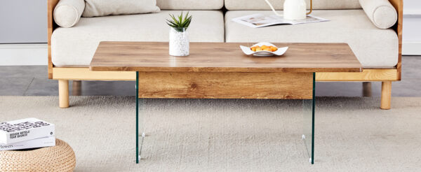 26d858ad1557456f975921ee33987c6c_d58f7050ea7bcdc028c4adf8aa534172 Multifunctional Lift Top Coffee Table -Light Wood Color Grain Sticker, Essential for Modern Homes.Tempered Glass Legs,Lift Top Feature.Perfectly Fitting Into Living Rooms And Office.