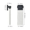 18"(H) 1-pack 12W Modern Outdoor Wall Light Fixture, Weatherproof LED Wall Sconce with Bubble Crystal, Black Finish, Up and Down Lighting for Porch, Patio, and Garden
