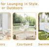 Heavy-Duty Iron Hanging Chair with Wicker Weave – Single Person Swing for Indoor/Outdoor (White)