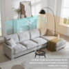 119*55" Modern Oversized Sectional Sofa,L-shaped Luxury Couch Set with 2 Free pillows,5-seat Chenille Indoor Furniture with Chaise for Living Room,Apartment,Office,2 Colors