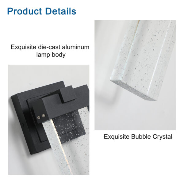 2b26594010e44a07a4d70409c29a2cf0_20230809_f5d95c87bf012e2be30908d0cb163971 Outdoor Waterproof Transparent LED Crystal Wall Lamp Supports Multiple Types of Light Bulbs -12W Per Lamp (2 pack)