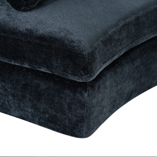 U_Style 115.7" Pure Foam Modular Sofa, 2-Piece Set with 5 Cushions, 4-Seater, Chenille Jacquard Fabric, Curved Design, No Assembly Required, Soft Upholstered Sofa for Living Room & Bedroom