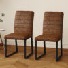 2-Pack - Premium PU office/dining chairs with high-density foam, sturdy iron legs (electroplate/spray paint), multiple colors. Easy assembly