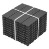 9 PCS heavy-duty & recyclable Wood-Plastic Interlocking Deck Tiles 11.8" x 11.8"- Waterproof Outdoor and Indoor Flooring for Patio, Balcony, Porch, Backyard, Bedroom (Gray)