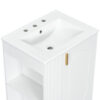 24" Bathroom Vanity with Sink, Bathroom Cabinet with Door Shelf, Side Open Storage, Solid Wood Frame,Soft Closing Door, White