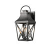 Outdoor Wall Lights, Porch Lights, Waterproof Outdoor Wall Sconce, Exterior Light Fixture Matte Black with Clear Glass Shade for Garage Patio Front Door Balcony (1 pack)