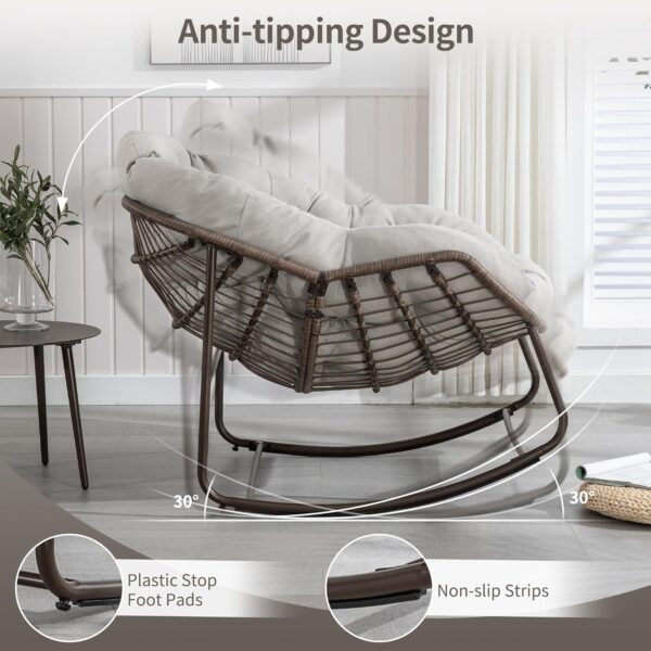 2f58718905274c6d989856ea1560ae19_32a858efaef5c68c5c89ee10a9856c66 Outdoor Patio Rocking Chairs, Oversized Papasan Rocking Chair Indoor with Padded Cushion