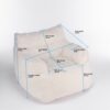 010-Soft Teddy Fabric Tufted Foam Bean Bag Chair With Teddy Fabric Ivory White