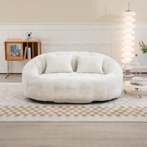 Bean Bag sofa Lazy Sofa Durable Comfort Lounger High Back Bean Bag Chair Couch for Adults and Kids, Indoor & Outdoor, Accent Floor Soft Lounge Chair  (Beige chenille)