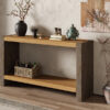 Mirod Vintage Industrial Console Table - Classic Minimalist Design with Premium Wood Veneer and Distressed Finish