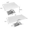 5-Piece Dining Table and Chair Set, Including 4 Grey Chairs and a Retractable Dining Table in White, Suitable For 4 to 6 People's Dining Tables, Suitable for Kitchens and Living Rooms