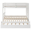 Twin over Pull-out Bunk Bed with Trundle, White(Old SKU:SM000301AAK-1)