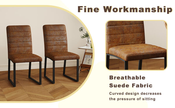 34108f000d324a0c81327880f9c06f7a_ecee0c467b436de1c72737dfbc497a55 4-Pack - Heavy-duty chairs set: 2.1" thick cushion, iron frame, perfect for home or office. Classic colors, great value