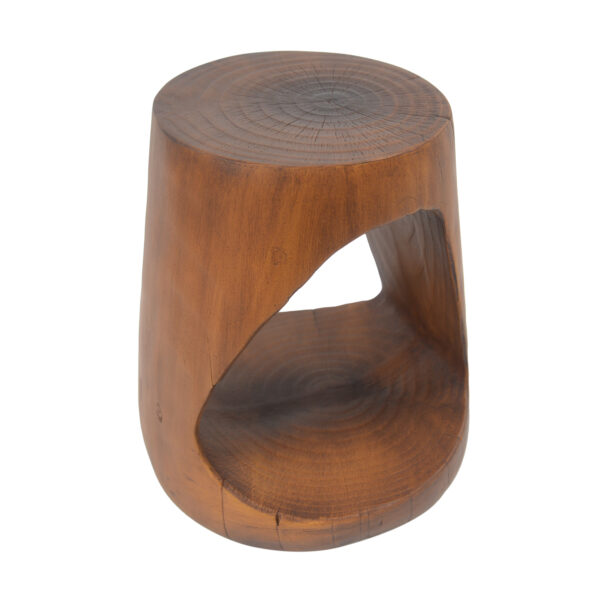 341624885bfd4b1cb57dab34fc2c3f7d_ddf379ecd9a745ce5ae22ff2765c7f42 MGO Hollow Side Table, Wood-like texture,antique brown Color