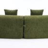 LY-025 Full Compression Sponge Sofa Forest Green Curved Modular Sectional, 30D High-Density Chenille Sleeper Couch for Apartment, 800 lbs 110"L