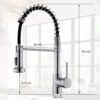 Commercial Black Kitchen Faucet with Pull Down Sprayer, Single Handle Single Lever Kitchen Sink Faucet