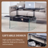Multifunctional Lift Top Coffee Table -Black Marble Pattern, Essential for Modern Homes.Tempered Glass Legs,Multiple Color Options,Lift Top Feature.Perfectly Fitting Into Both Living Rooms And Office.