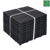 9 PCS heavy-duty & recyclable Wood-Plastic Interlocking Deck Tiles 11.8" x 11.8"- Waterproof Outdoor and Indoor Flooring for Patio, Balcony, Porch, Backyard, Bedroom (Black)