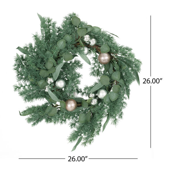 35e1dba2b7f840faa7cb4c9c1ed7b057_zoou2bqoqzily7vc1sbi 26" PINENEEDLE WREATH WITH BALL