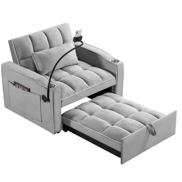 3615411b719843ce87246d7dcd513e6d_54aa24aa03af6be14ac529c2c8712f11 Convertible Sleeper Chair Sofa Bed Adjustable Pull Out Sleeper Chair Bed Multi-Pockets Folding Sofa Bed for Living Room Bedroom Small Space,3-in-1 Sofa Bed