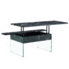 Multifunctional Lift Top Coffee Table -Black Marble Pattern, Essential for Modern Homes.Tempered Glass Legs,Multiple Color Options,Lift Top Feature.Perfectly Fitting Into Both Living Rooms And Office.
