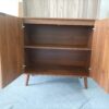 Sideboard Buffet Cabinet with Storage, Farmhouse Buffet Cabinet With Paper Clip Design, Wood Coffee Bar Storage Cabinet for Kitchen, Dining Room, Living Room, Entryway, Walnut,31.5" W
