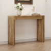 Elegant Natural Wood Grain Bar Table-50 Inches Long, a Practical Choice for Modern Homes.Wood Grain Texture Sticker,Equipped With Two Drawers.Serving As A Bar Table Or A Desk.