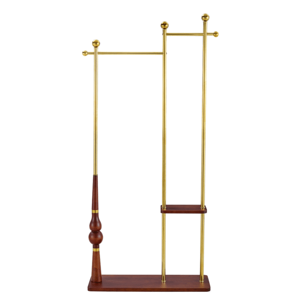 3881c4de20b5454dbdd97c4237e98c32_b95665b9195c2f99dcb637f4df1df167 70" Tall Industrial Coat Rack for Entryway, Solid Wood & Stainless Steel Clothing Rack, Double Layer Hanger for Coats, Hats, Bags, Scarves, Shoes Storage, Vintage Wood Grain & Metal, Heavy Duty