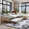 Upholstered Double Twin Size Daybed with Trundle and Drawer, Beige(Expected Arrival Time: 6.27)