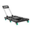 Folding Hand Truck 330lbs, Portable Heavy Duty Dolly Cart, 6 Wheels Collapsible Luggage Cart with 1 Elastic Ropes - Compact Trolley Cart for Easy Moving